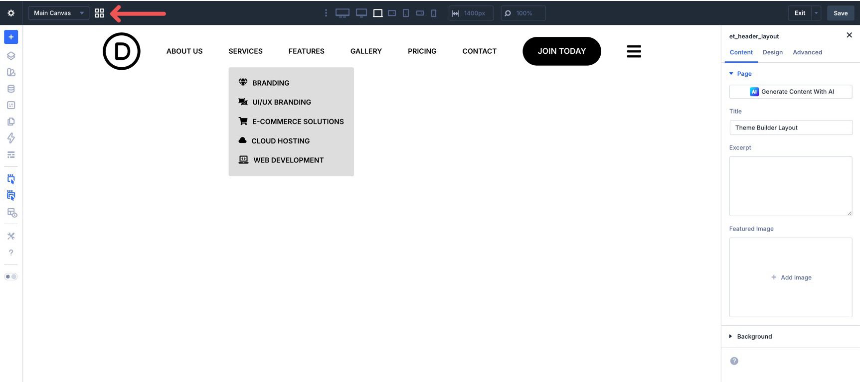 canvas grid view
