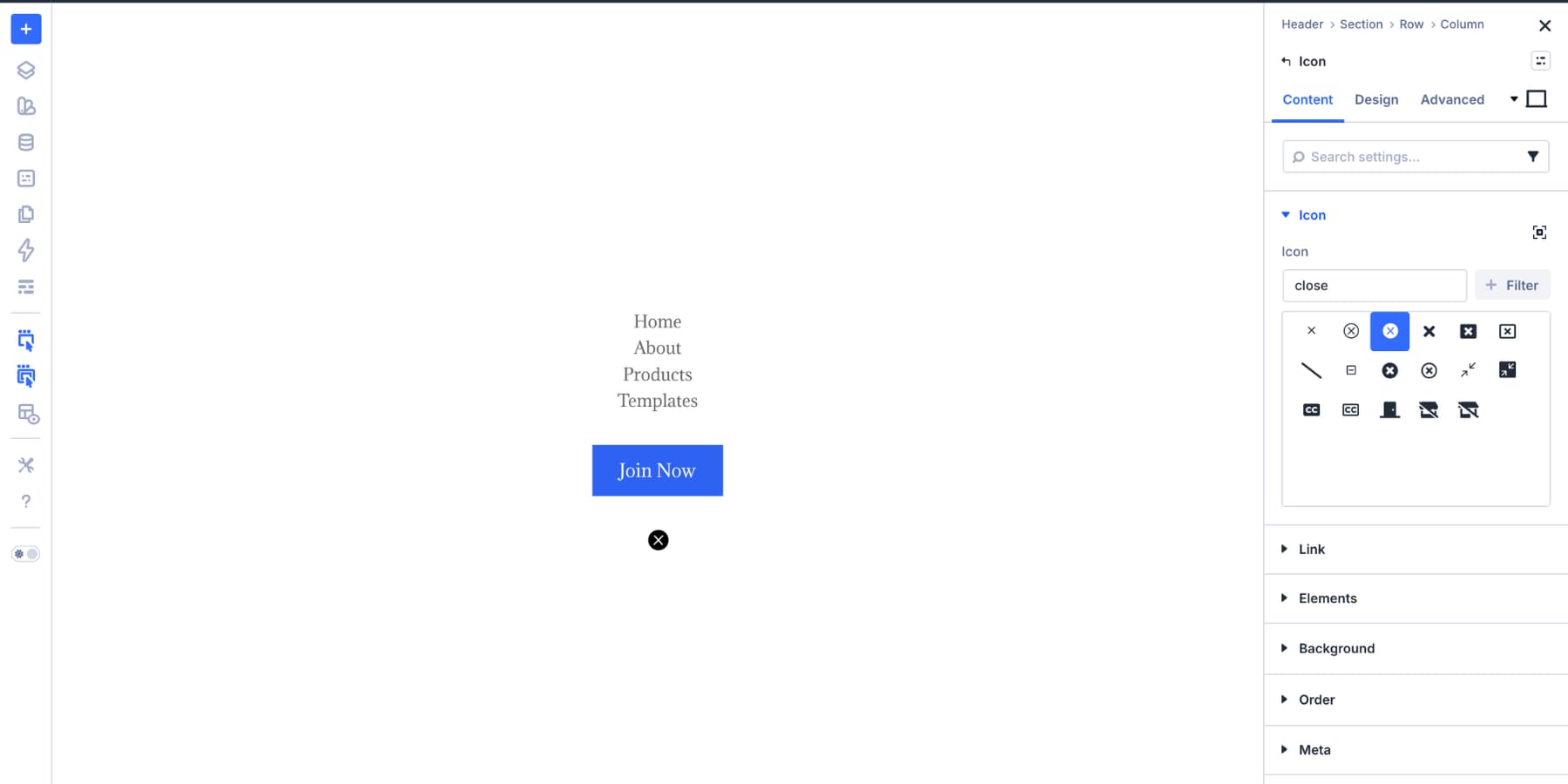 Adding a close icon to a Divi 5 mobile menu Canvas
