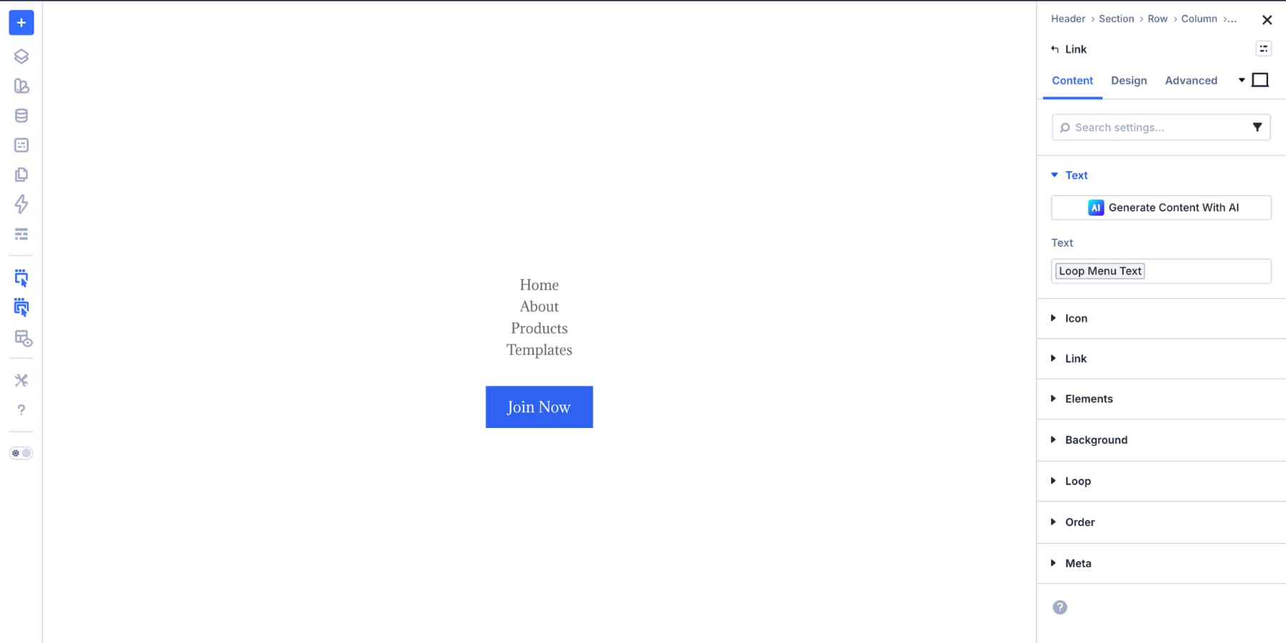 Adding a menu loop and CTA button to a Divi 5 mobile Canvas