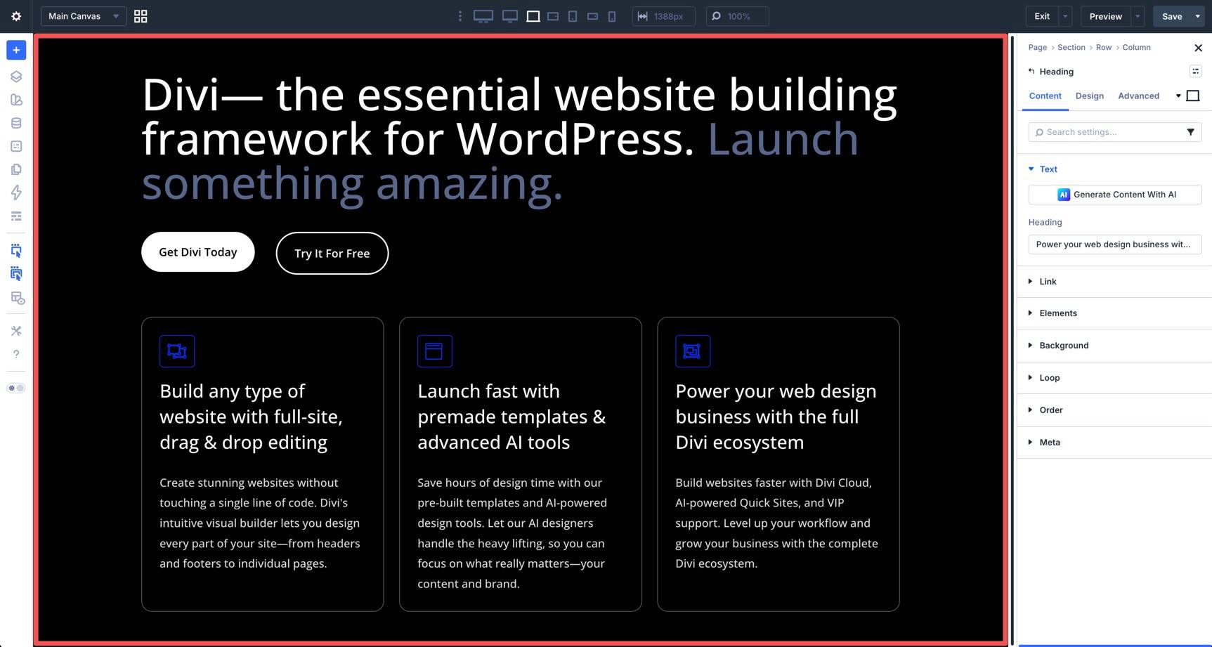 Divi 5 Canvas