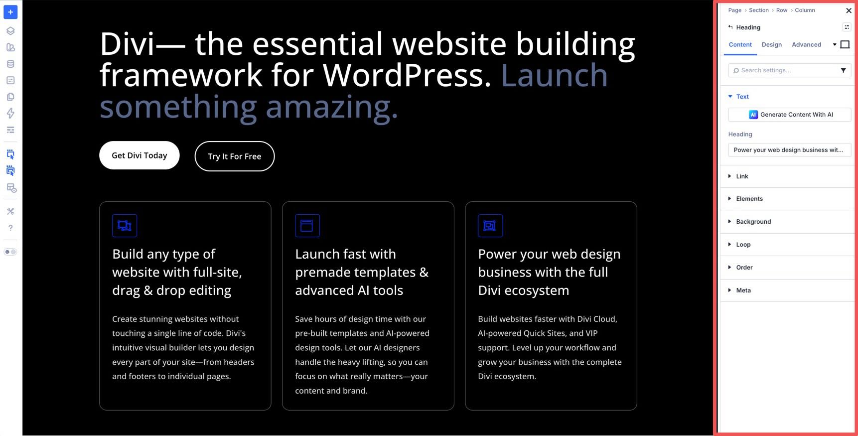 Divi 5 Right Sidebar