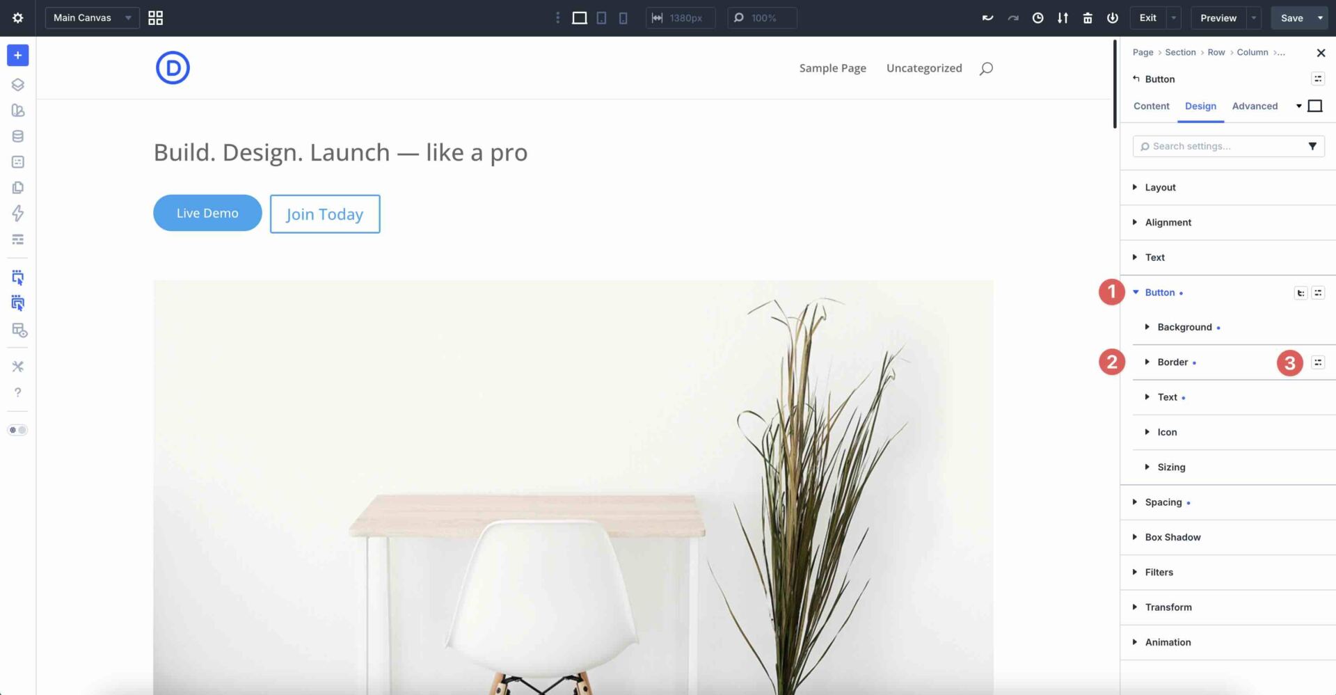 Create a border preset for a nested option group in Divi 5