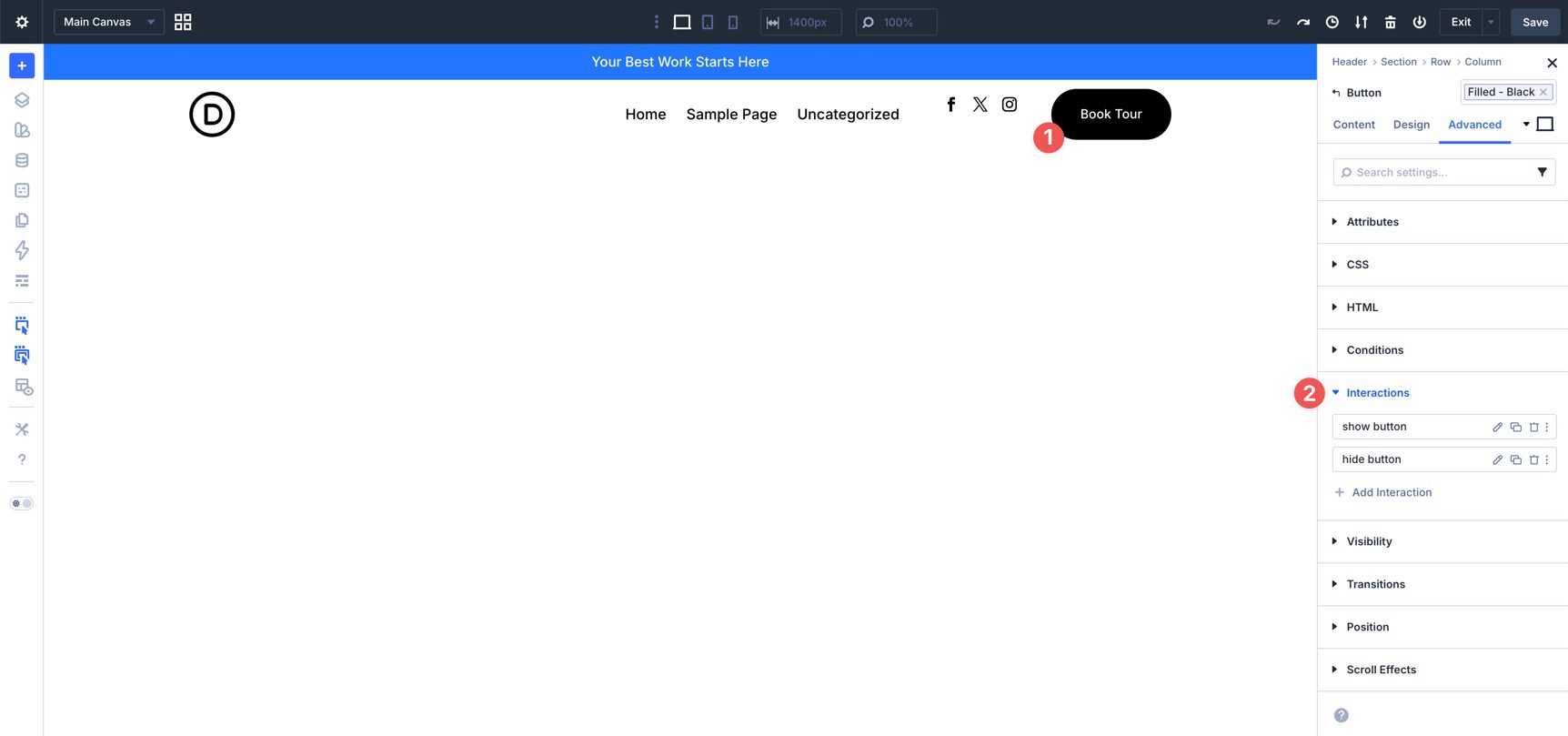 Verify Button Interactions in Divi 5