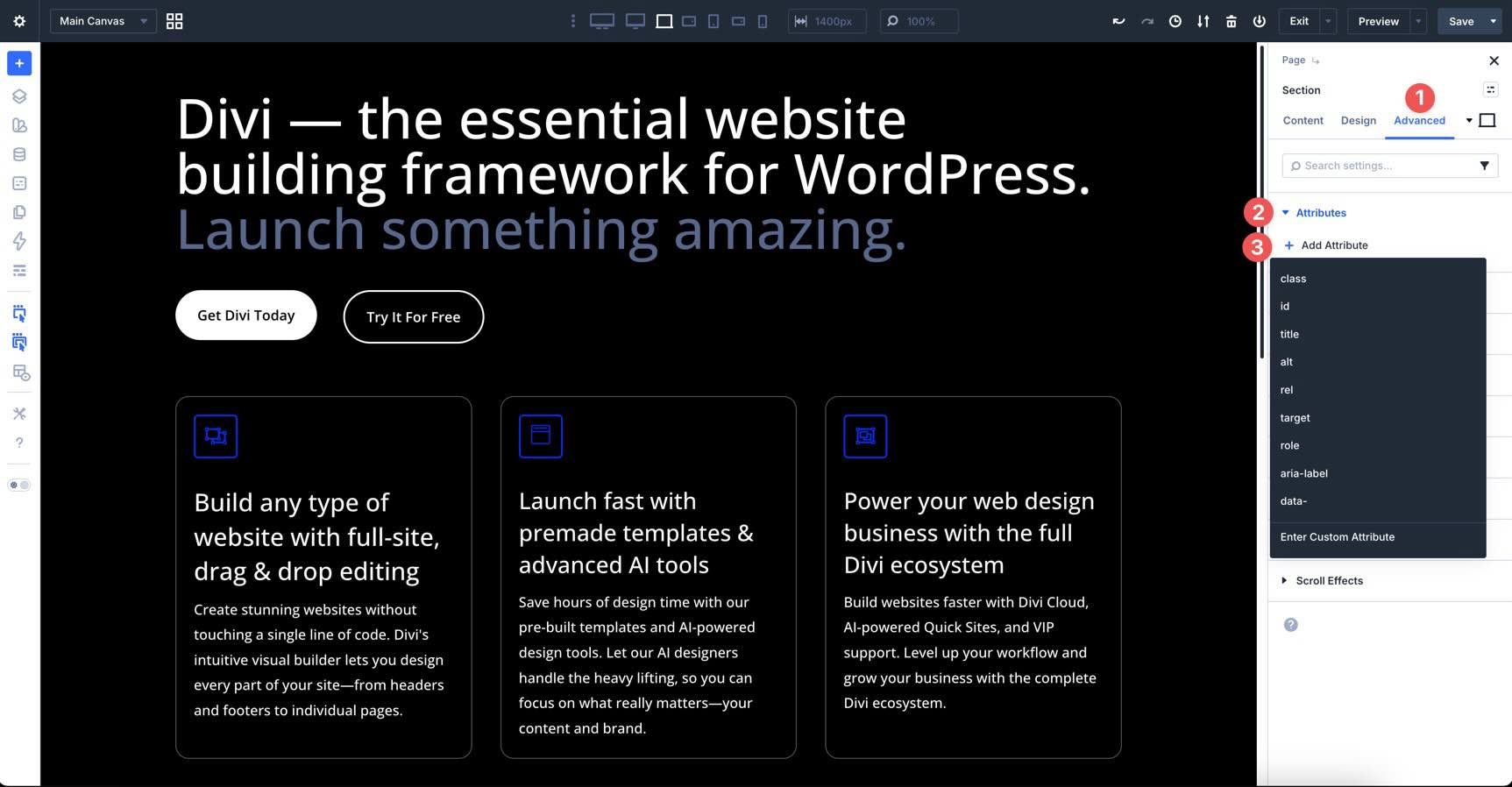 Divi 5 Attributes