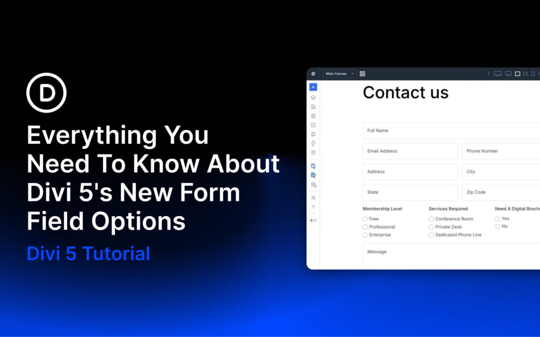 Everything You Need To Know About Divi 5’s New Form Field Options