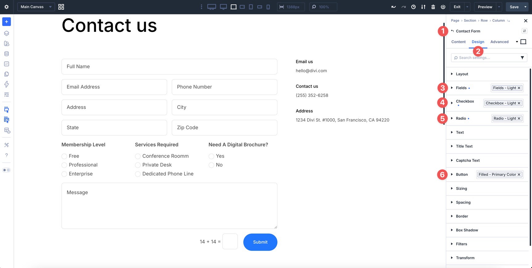 Form Option Group Presets in Divi 5
