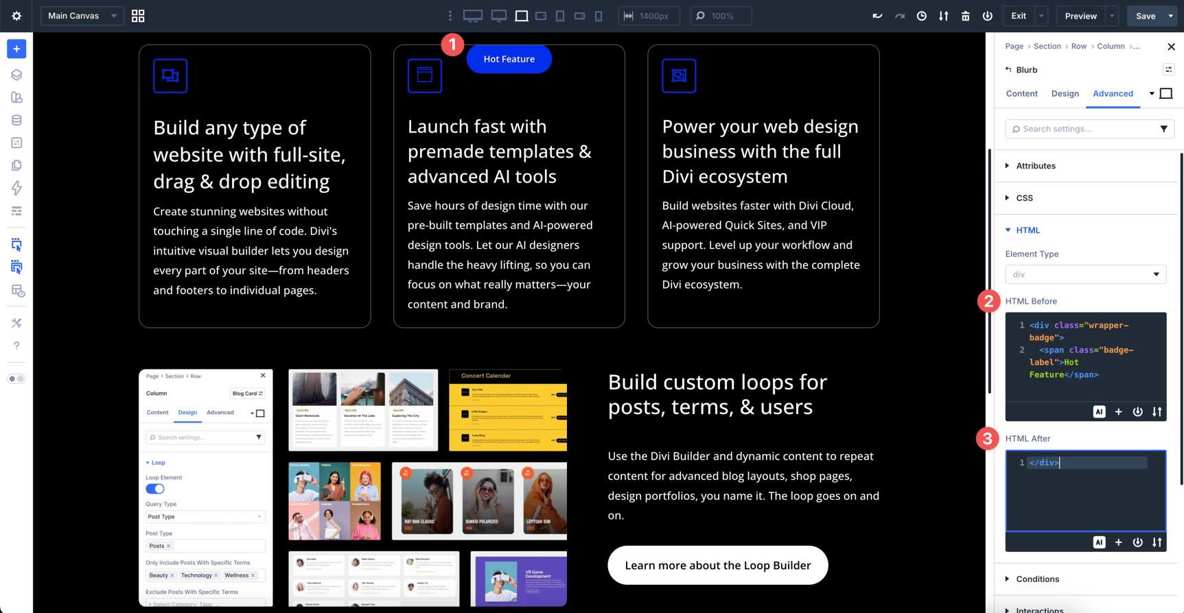 Custom HTML Wrappers in Divi 5