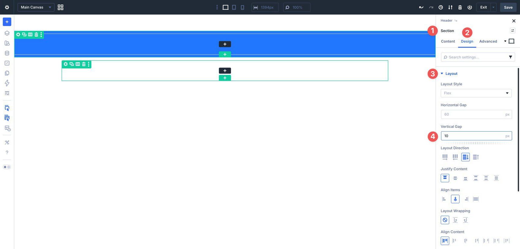 Set Section Vertical Gap in Divi 5