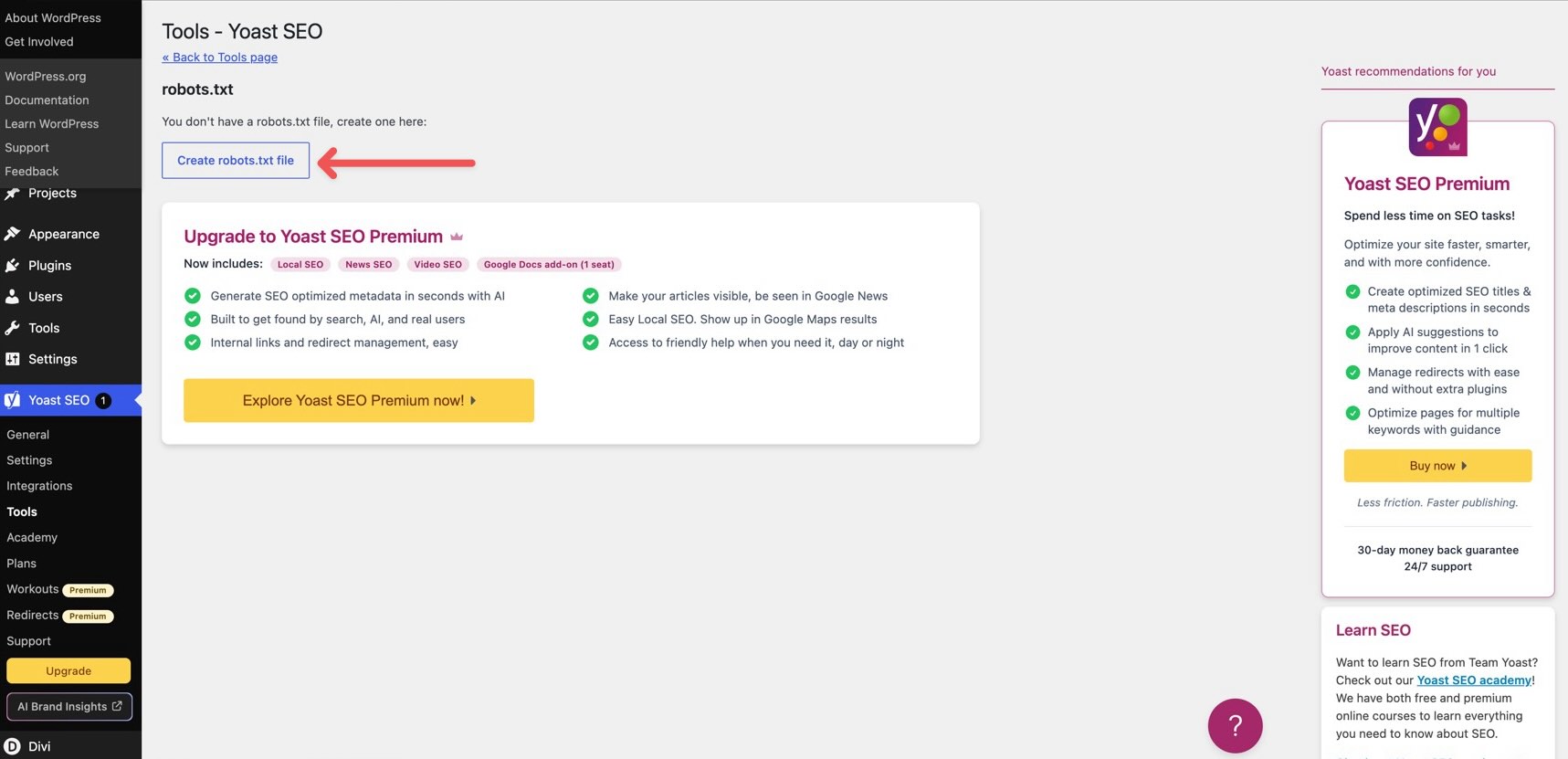 Review the robots.txt file before launch