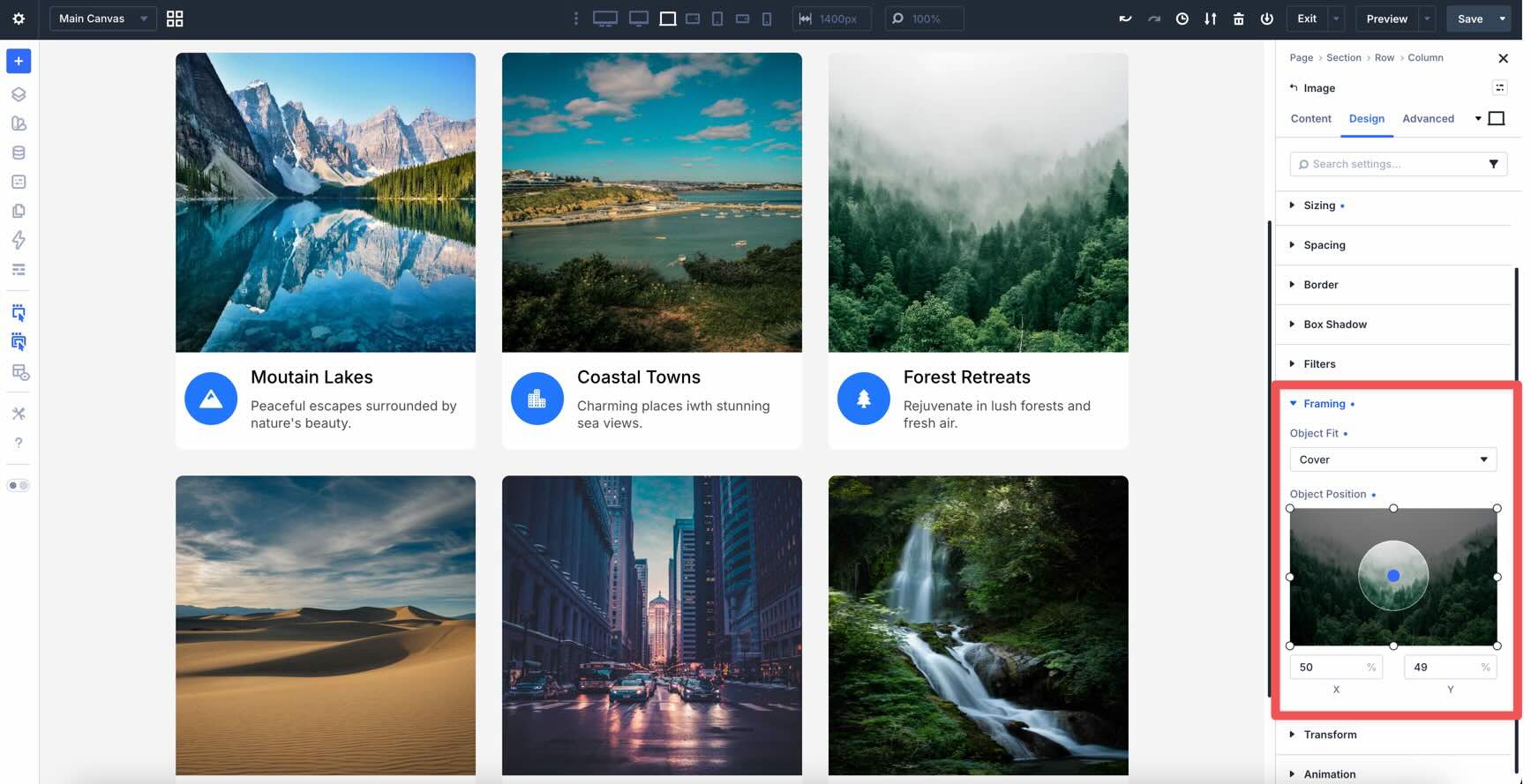 Object Fit and Object Position controls in Divi 5