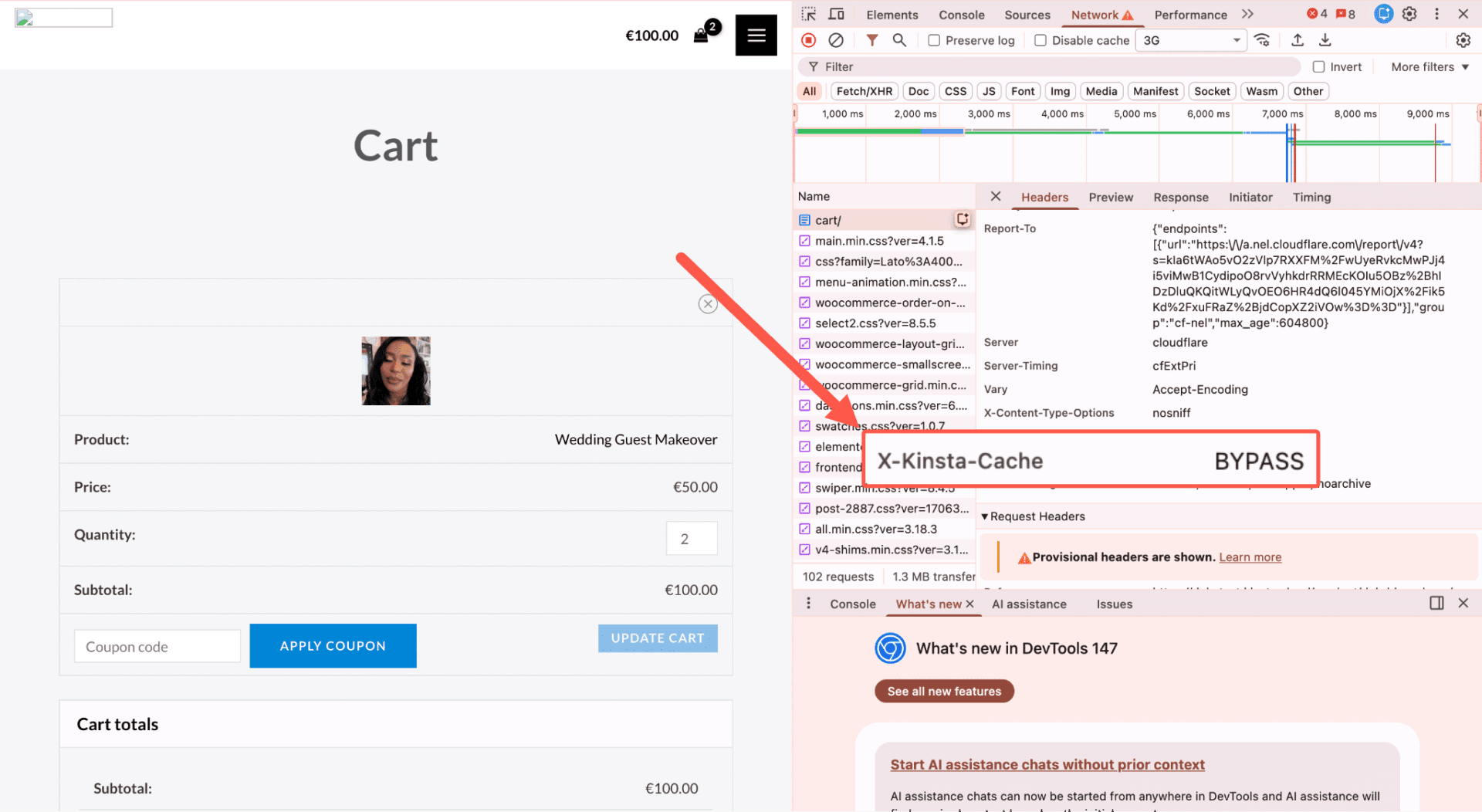 Kinsta cache bypass for dynamic pages
