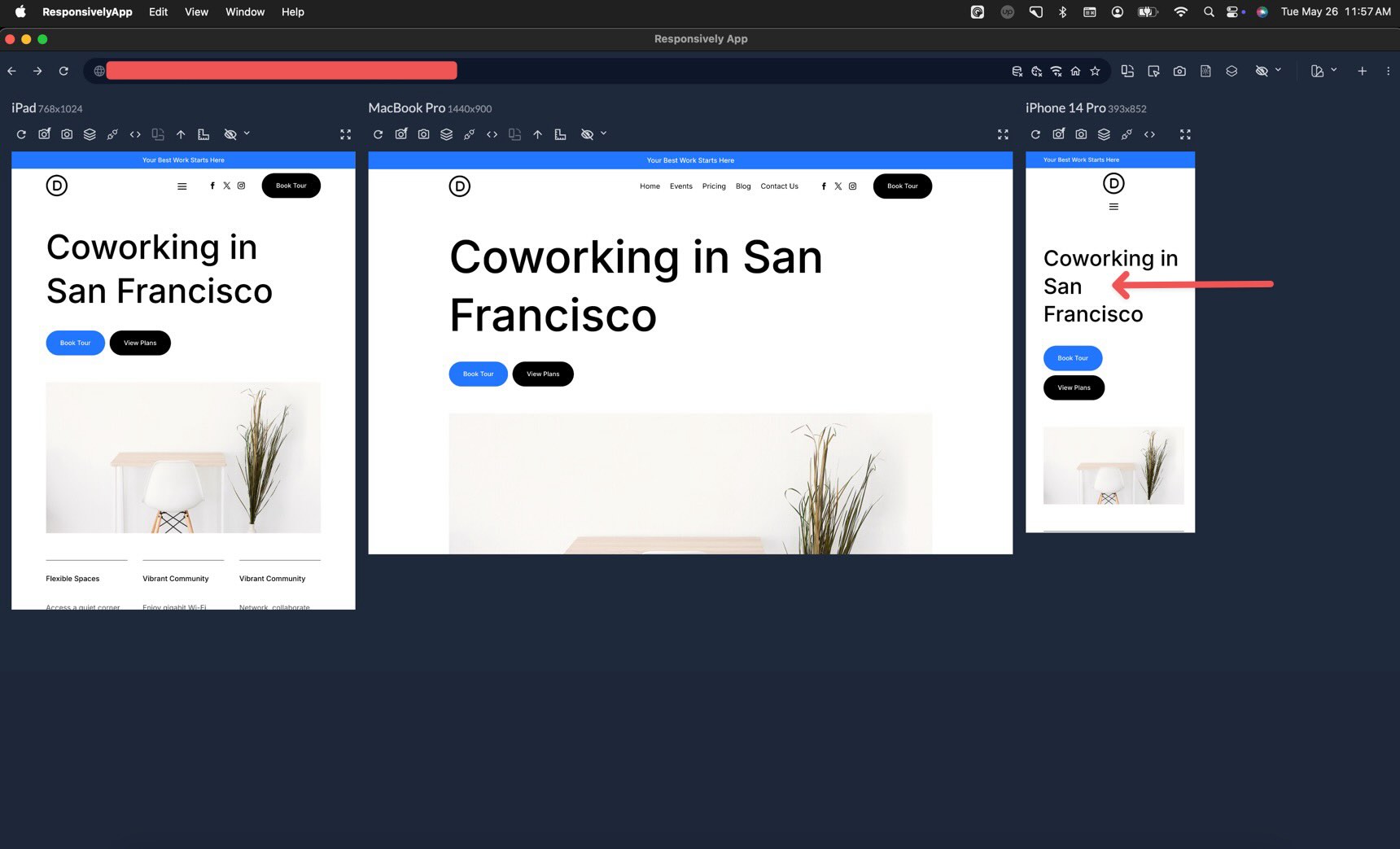 Preview a website across multiple screen sizes with ResponsivelyApp