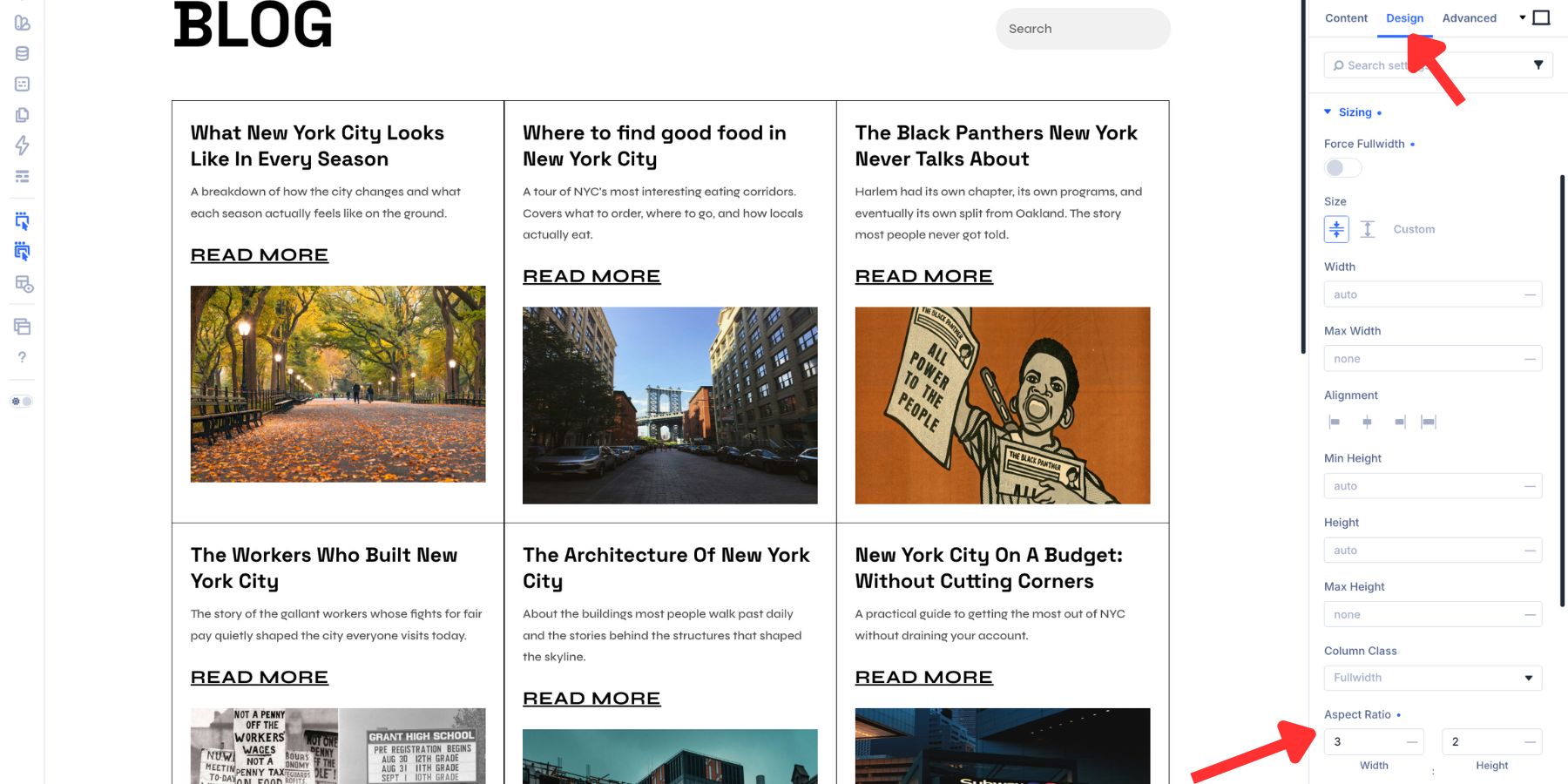 Applying an Aspect Ratio to a blog post featured image inside a Divi 5 loop