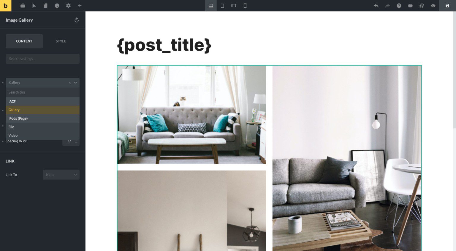 Bricks Builder Dynamic Data ACF Gallery Example