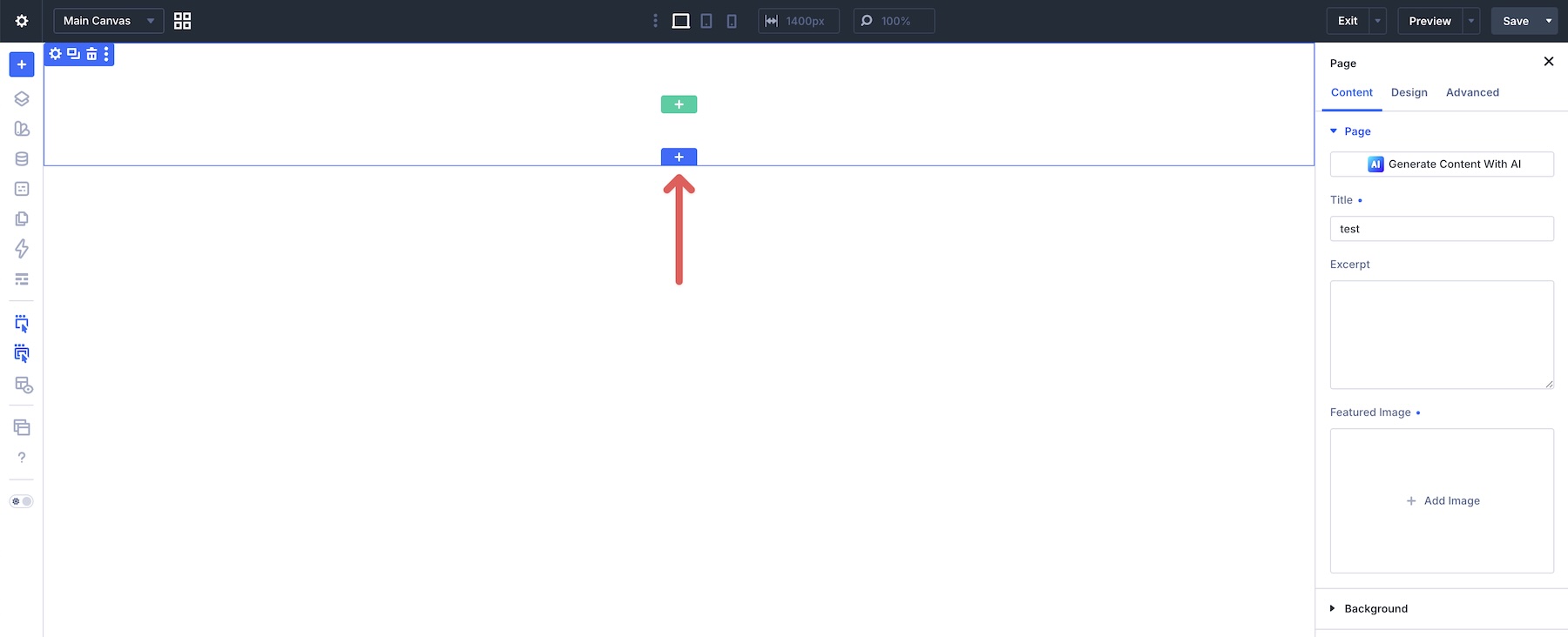add new section in Divi 5
