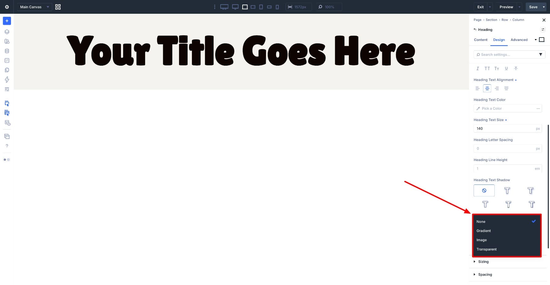 Text Fill Type options in Divi 5