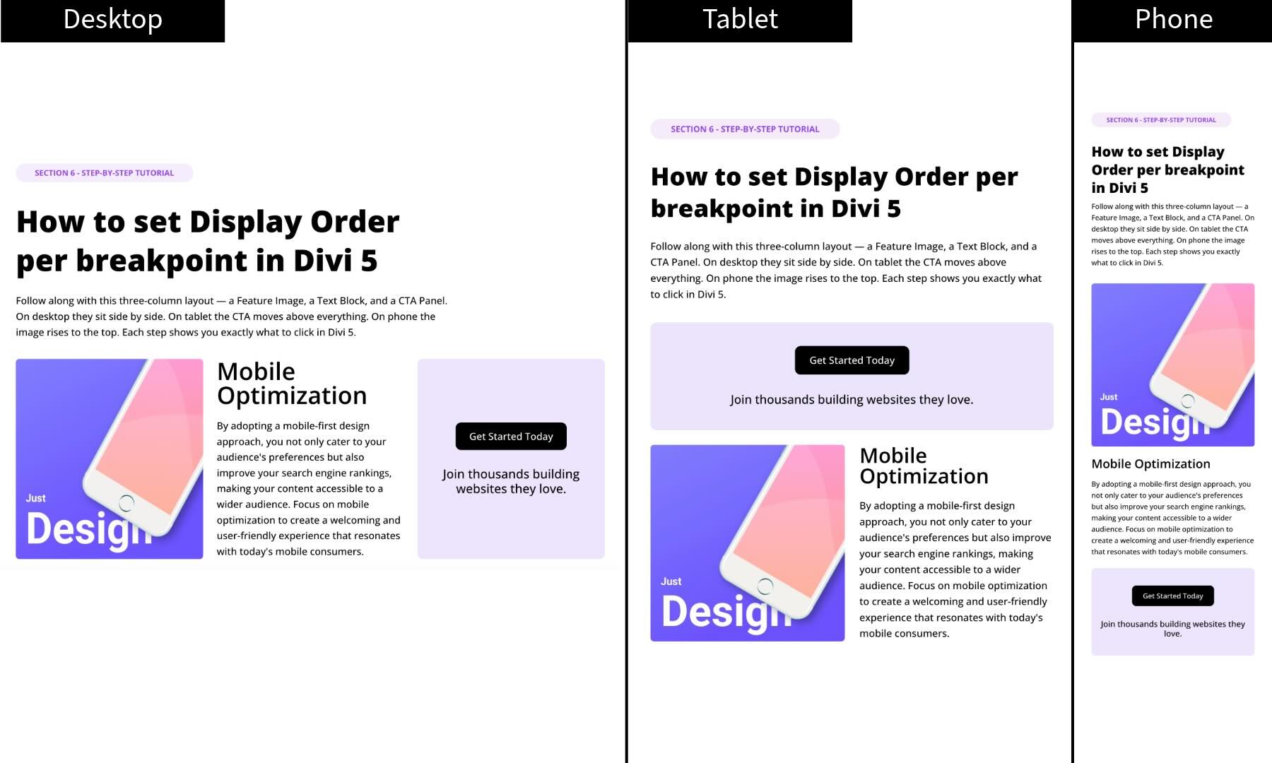 display order step by step tutorial