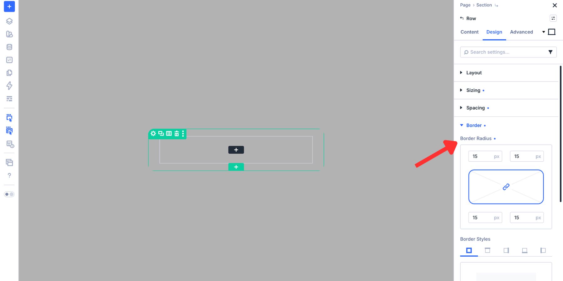 Adding border radius to the popup card row