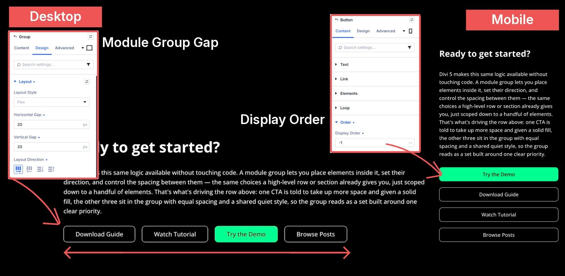 Gap example 4 settings