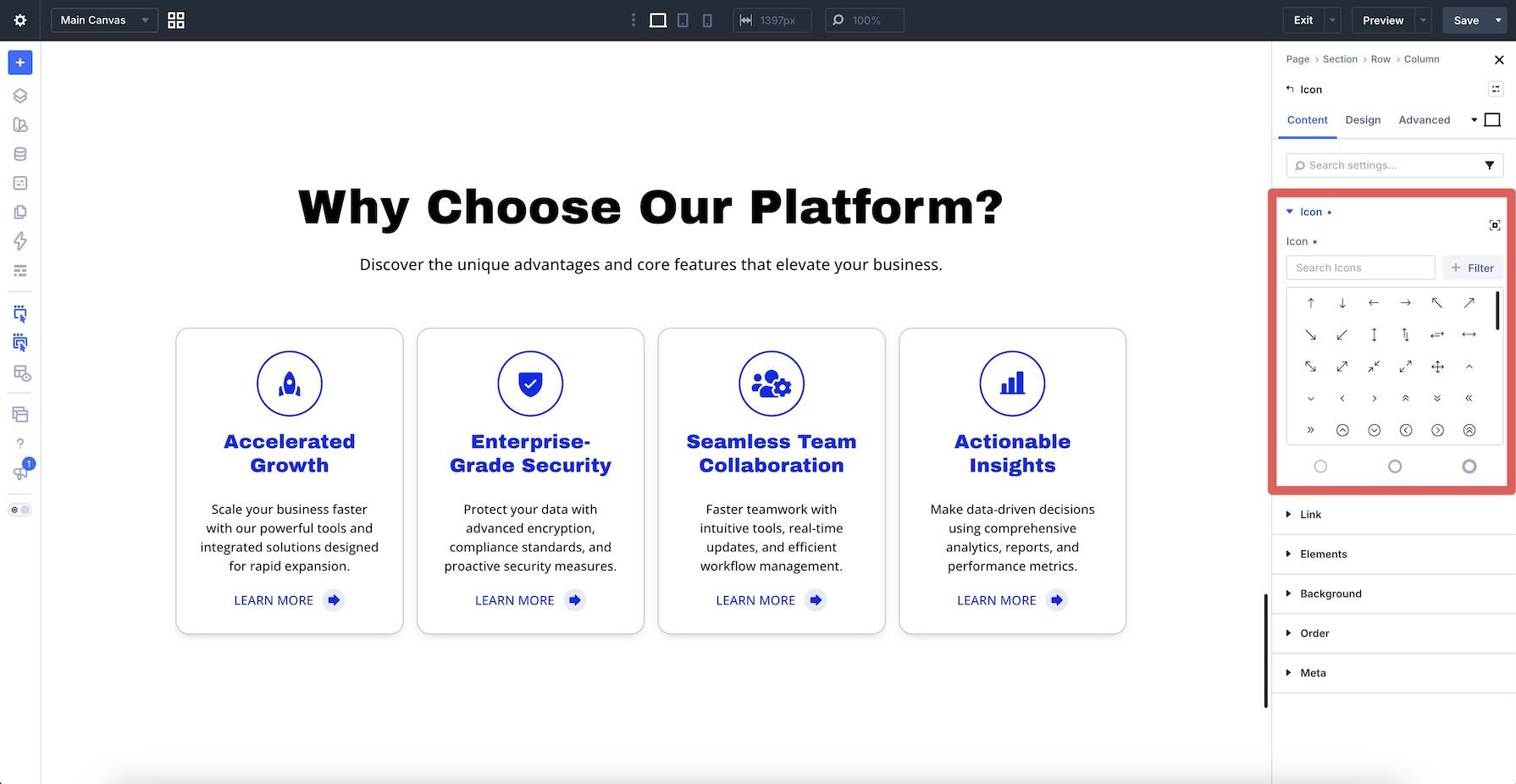 Divi Sensei Icons integrated into the Divi 5 icon picker interface
