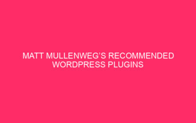 Matt Mullenweg’s Recommended WordPress Plugins | Level Up Your Website:…