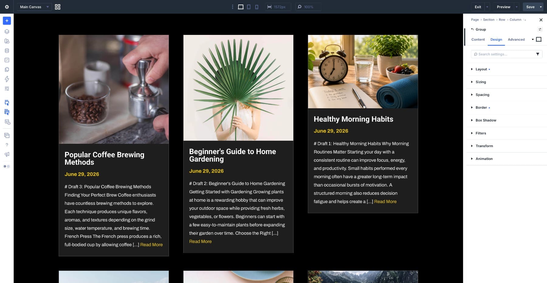 Blog loop with mismatched featured image proportions