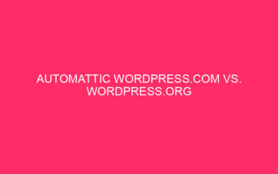 Automattic WordPress.com Vs. WordPress.org Comparability | WordPress: Your Website online’s Long term,…
