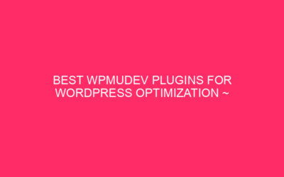 Best WPMUDEV Plugins For WordPress Optimization ~ Supercharge Your Wyoming…