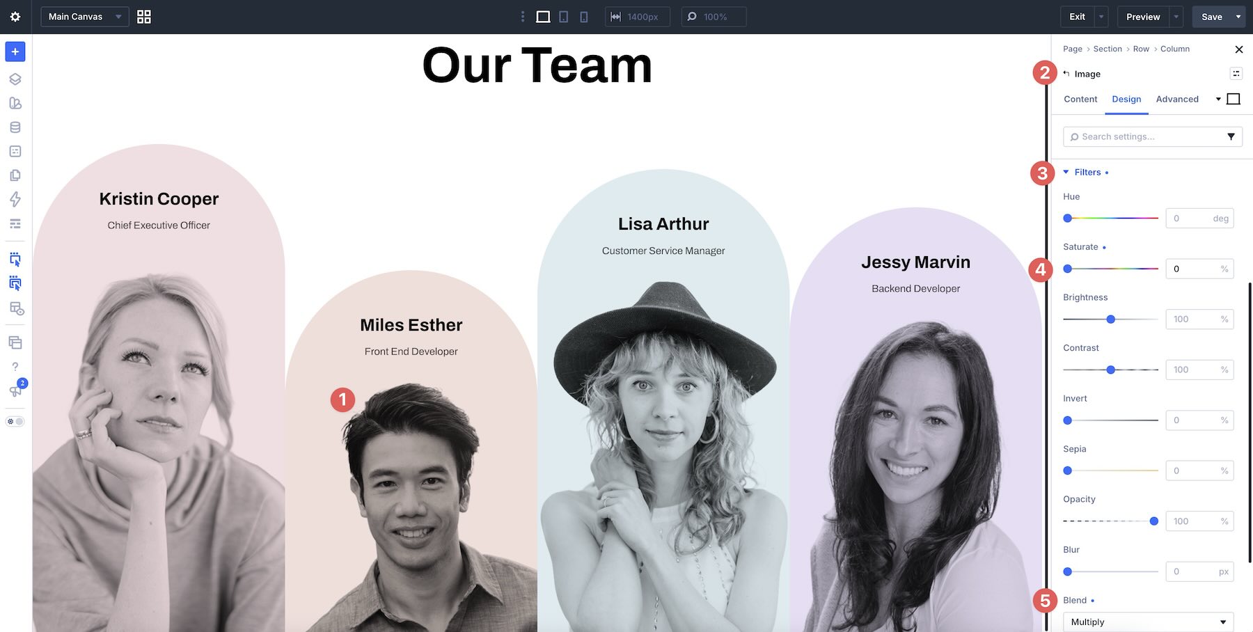 image effects in DIvi 5
