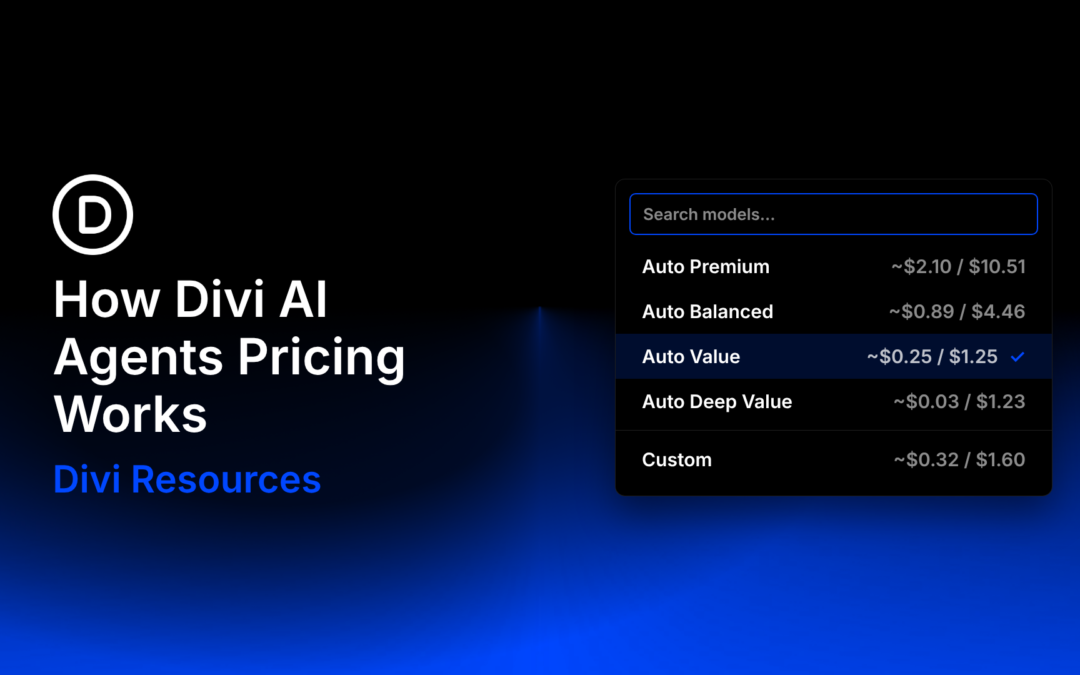 How Divi AI Agents Pricing Works (And Which Models Are Worthwhile)