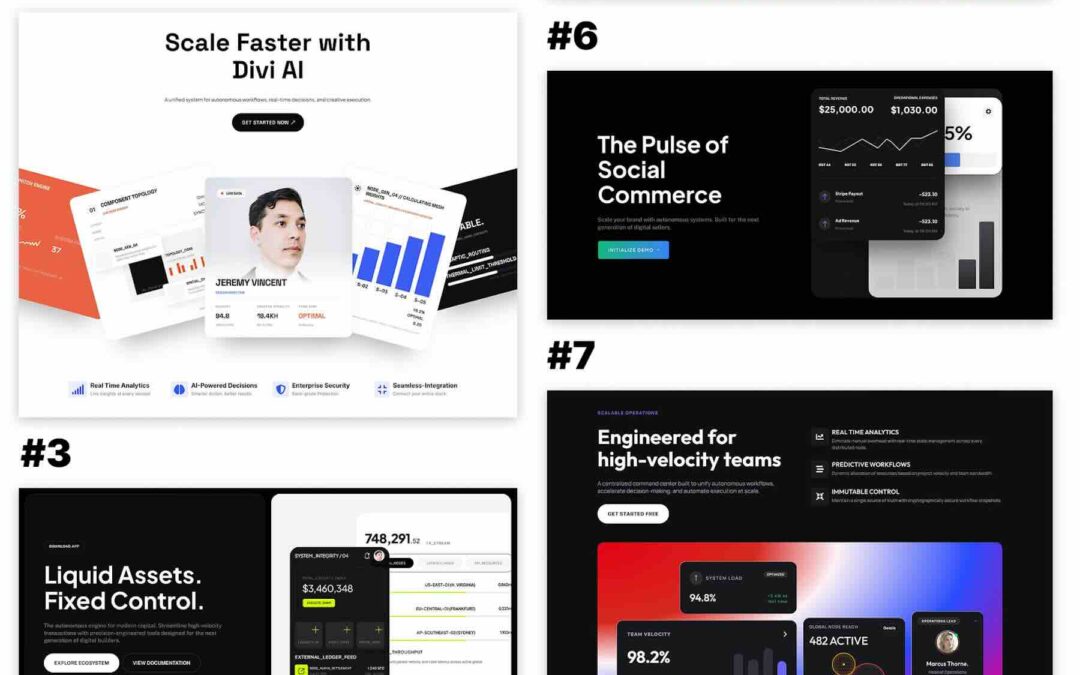 7 UI Hero Sections For Divi 5 (Loose Obtain!)