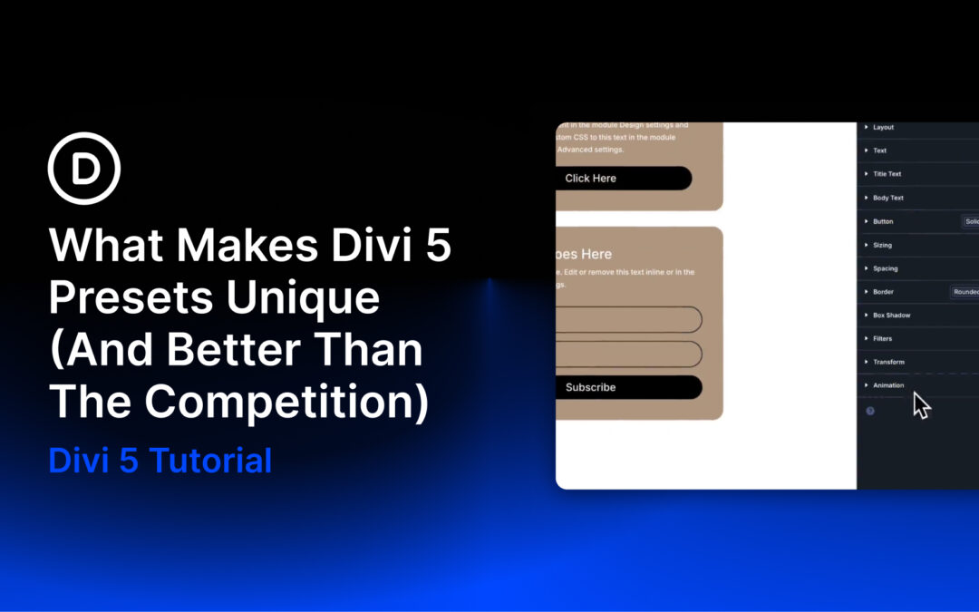 What Makes Divi 5 Presets Unique (And Better Than The Competition)