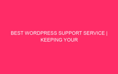 Best WordPress Support Service | Keeping Your Website Shining: Top…