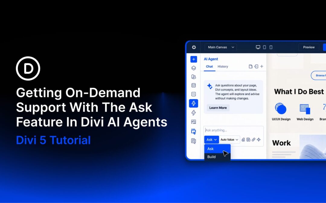 Getting On-Demand Support With The Ask Feature In Divi AI Agents