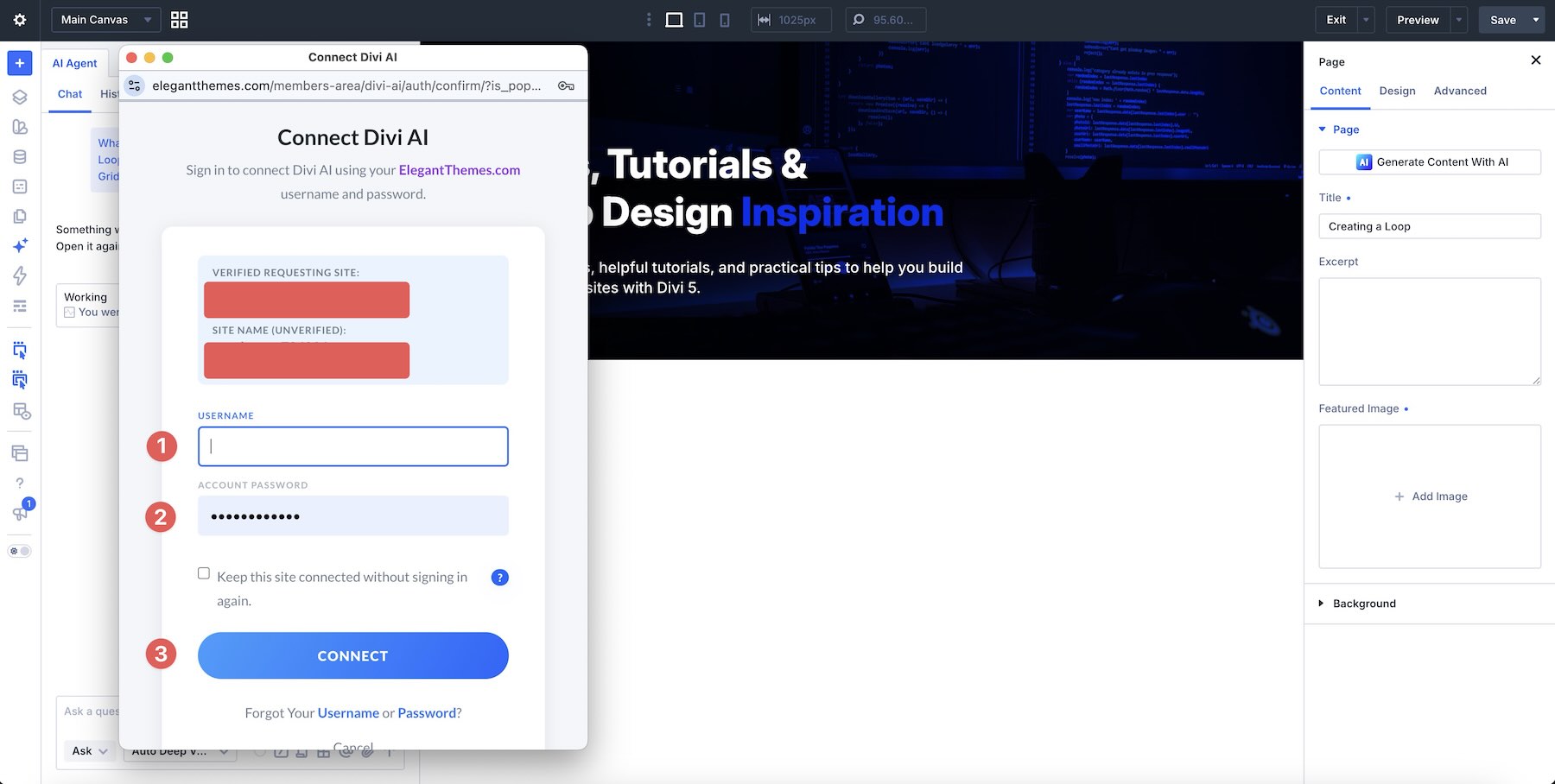 log in to Elegant Themes