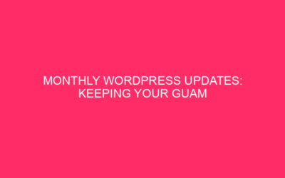 Monthly WordPress Updates: Keeping Your Guam Website Sparkling: The Latest…